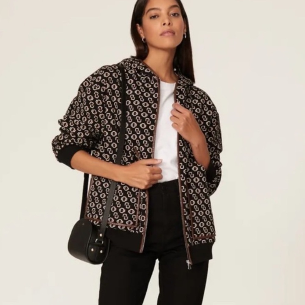 Maje
Maje Trame Zip Sweatshirt Bomber Jacket